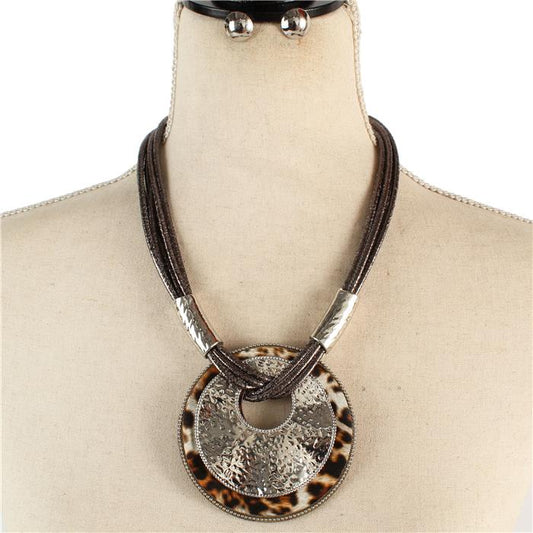 LEOPARD ROUND NECKLACE SET