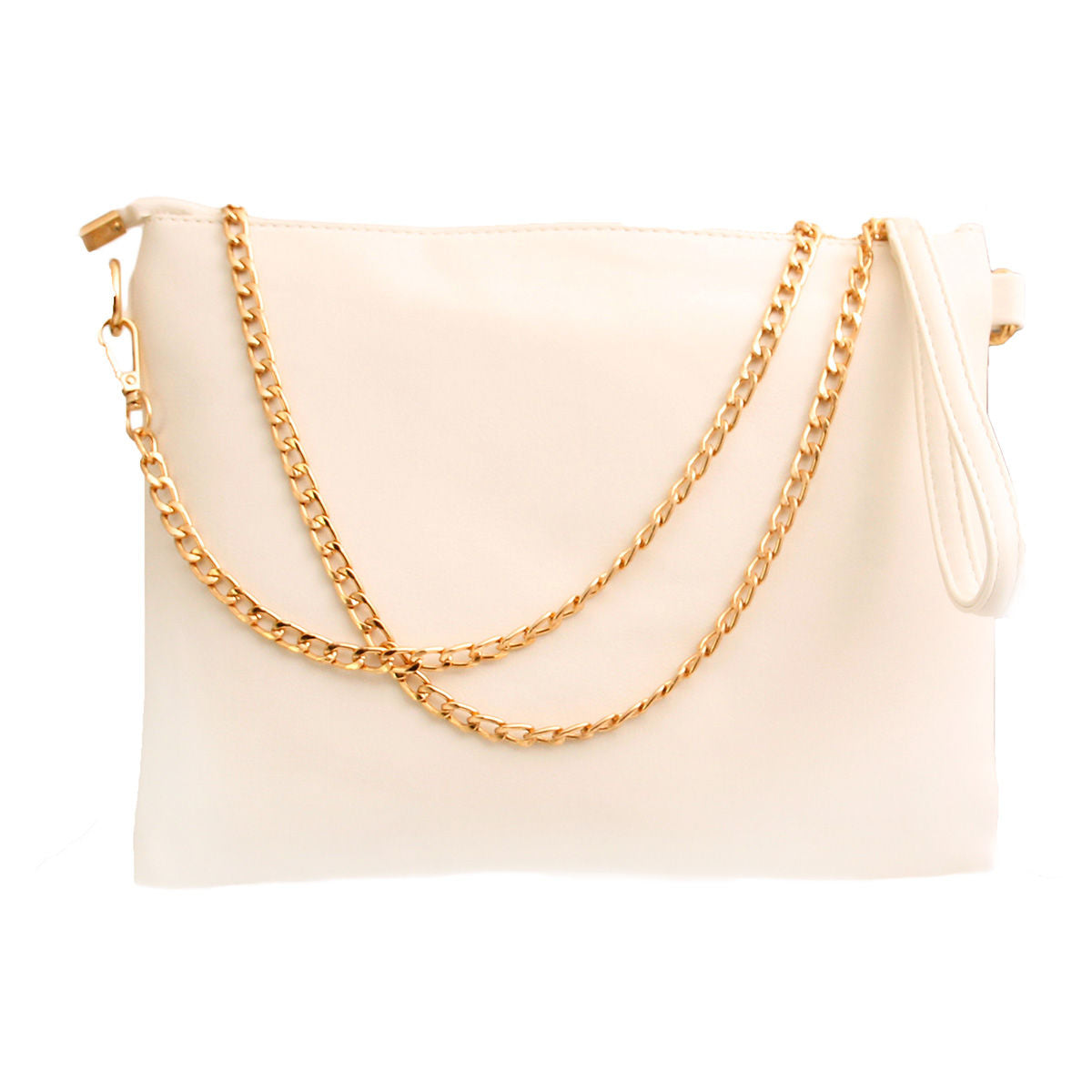 Smile White Sequin Clutch