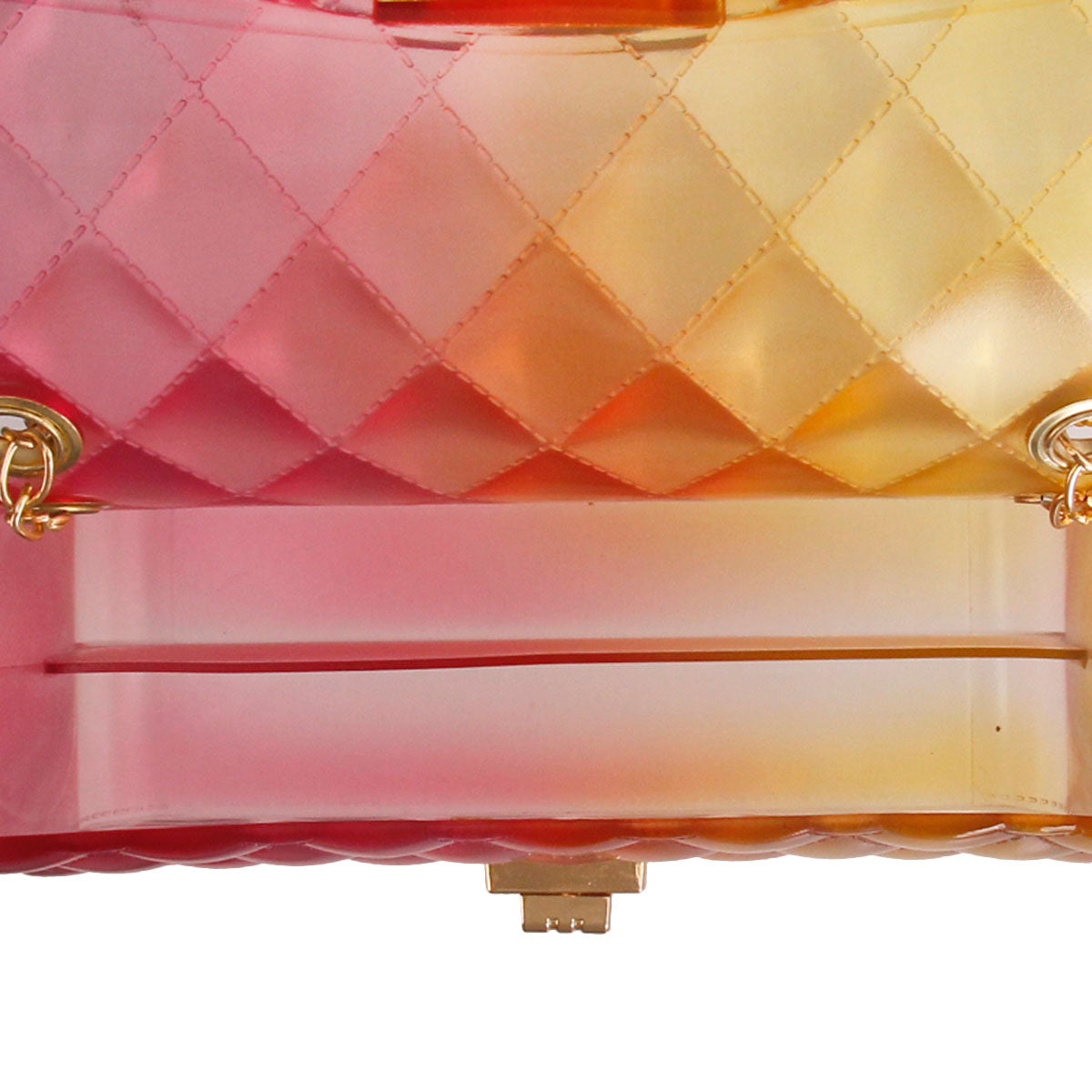 Yellow Pink Quilted Flap Mini Jelly Bag