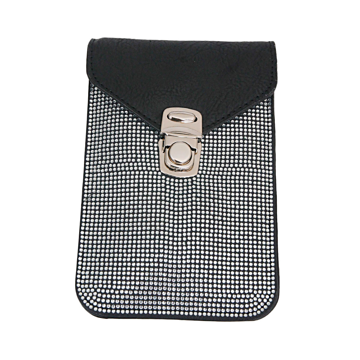 Black Rhinestone Cellphone Wallet