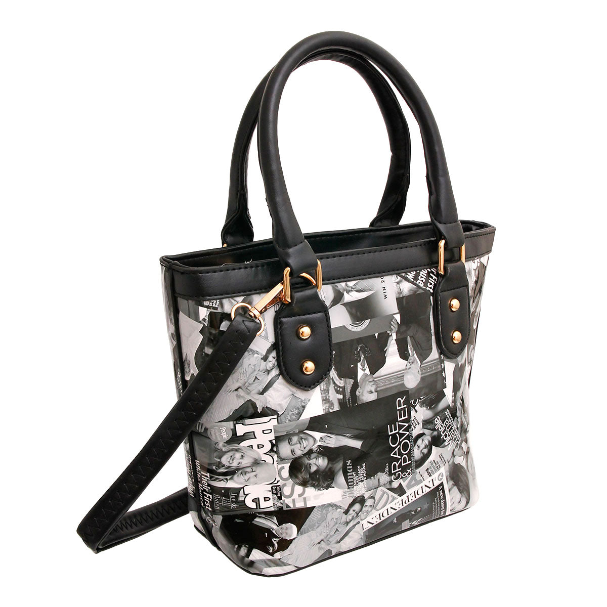 Black and White Kamala, Biden and Obama Handbag Set