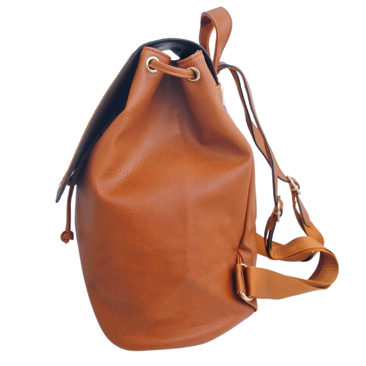 Brown Embroidered Flower Backpack