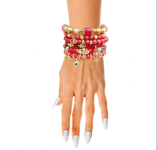 Pink Charm Bracelet