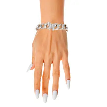 Silver Iced Cuban Butterfly