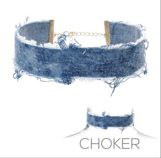 Denim Choker
