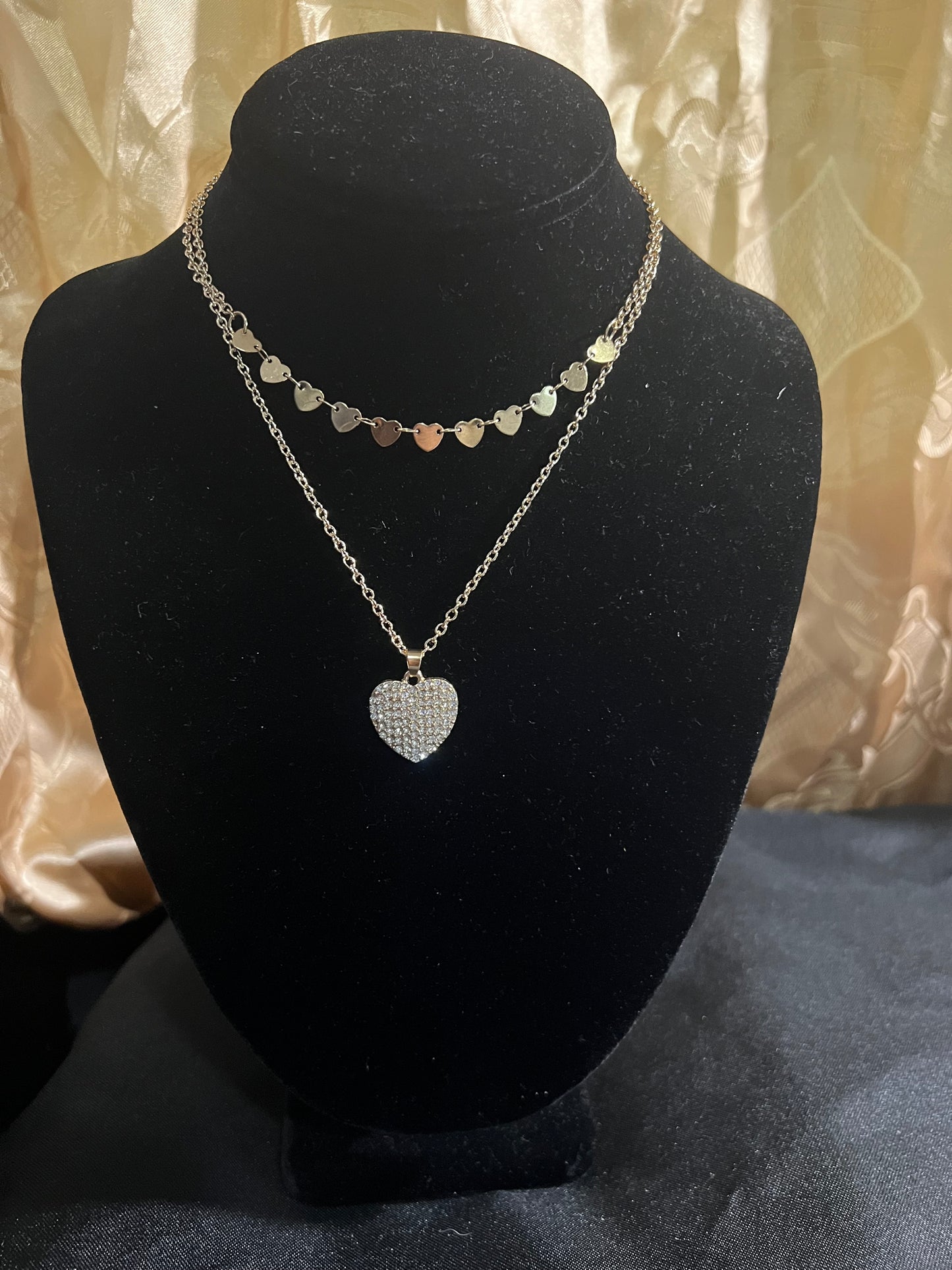 Double hearted necklace