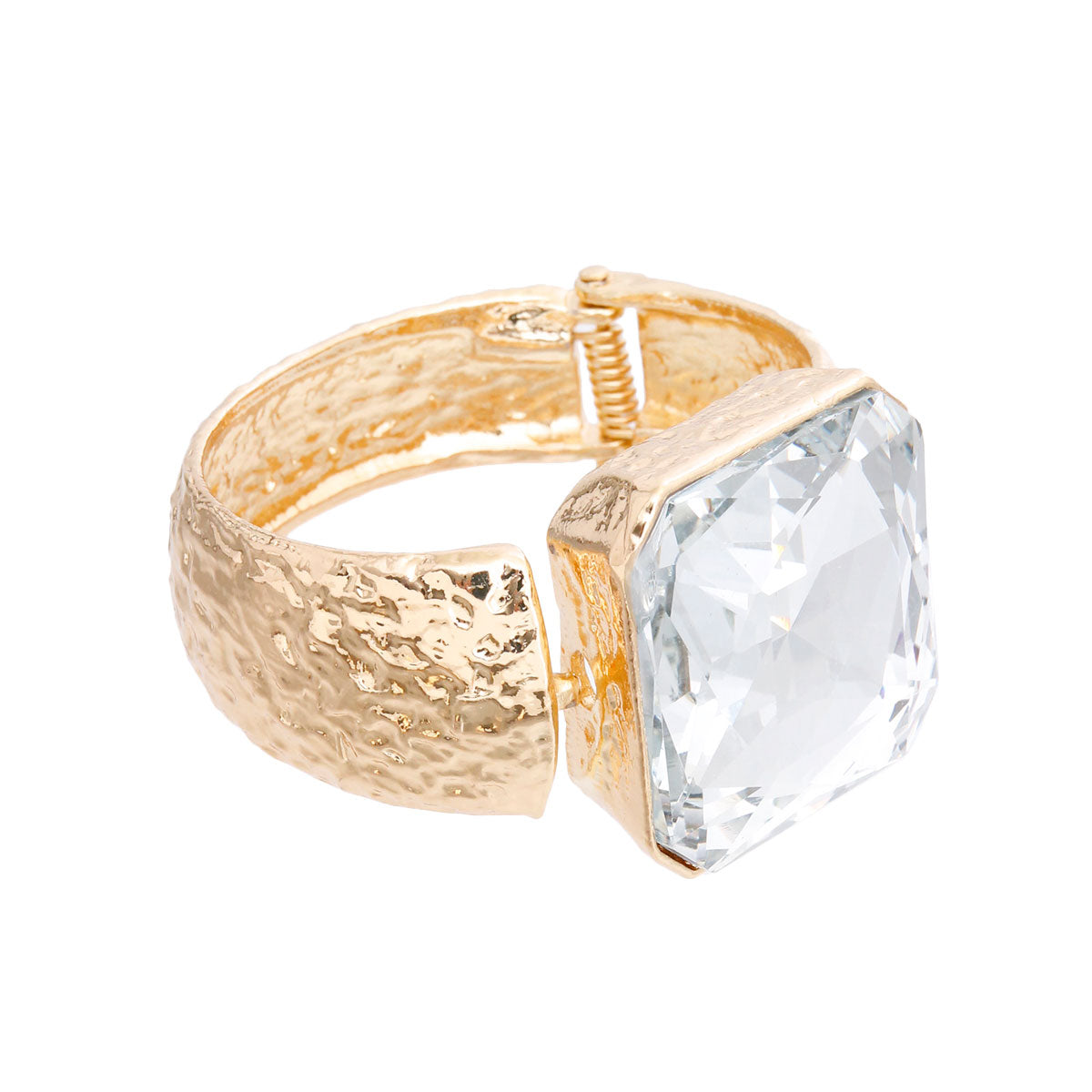 Cushion Cut Crystal Cuff