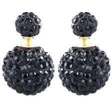 Black rhinestone double muffs