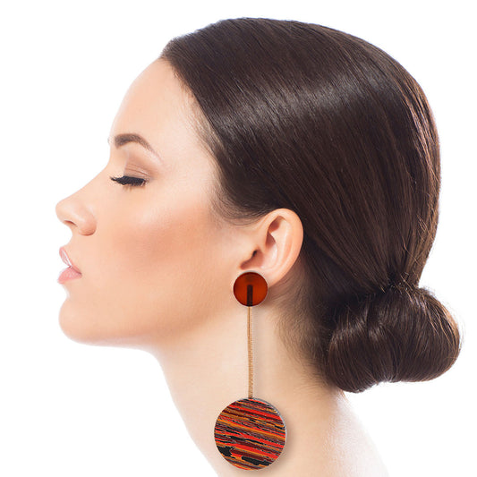 Gold Setting Sun Drop Earrings