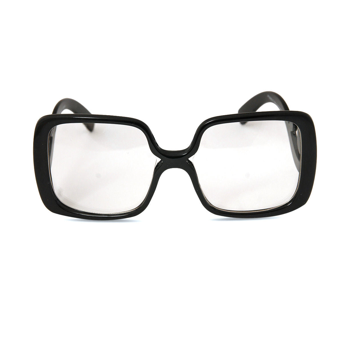 Black Square Clear Eyewear