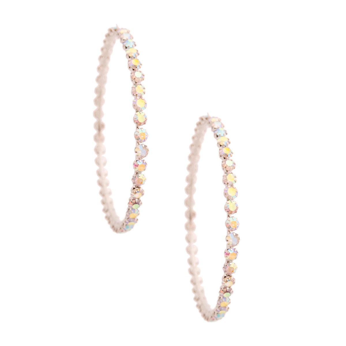 Aurora Borealis Silver Hoops