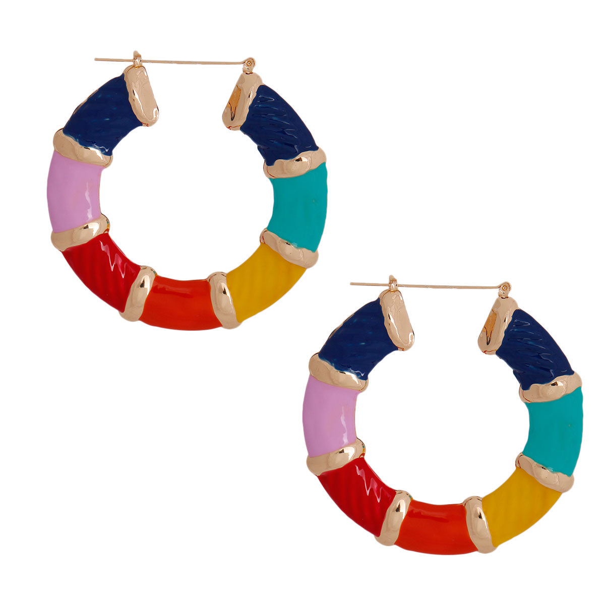 White Trapozoid Bamboo Hoops