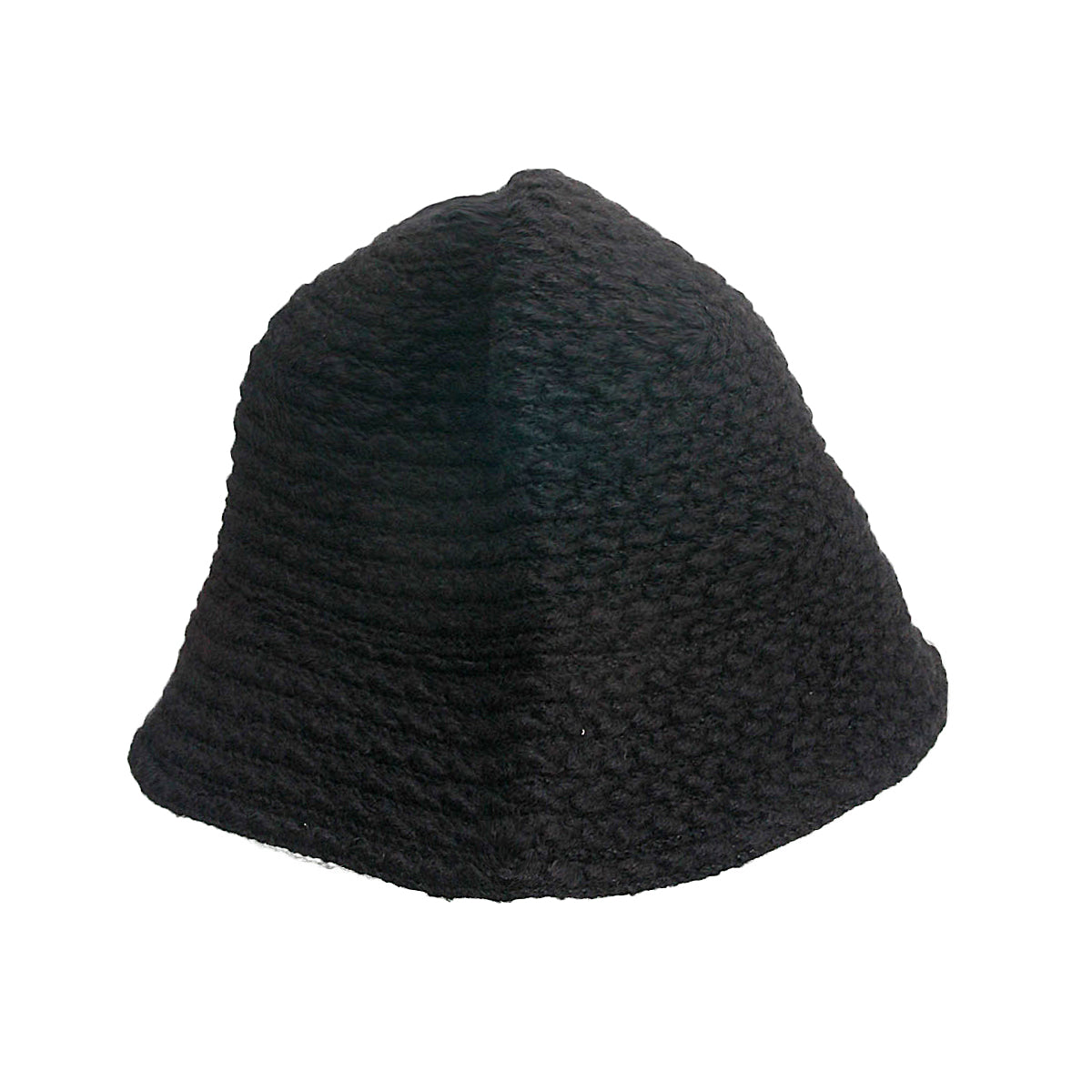 Black Knit Bucket Hat