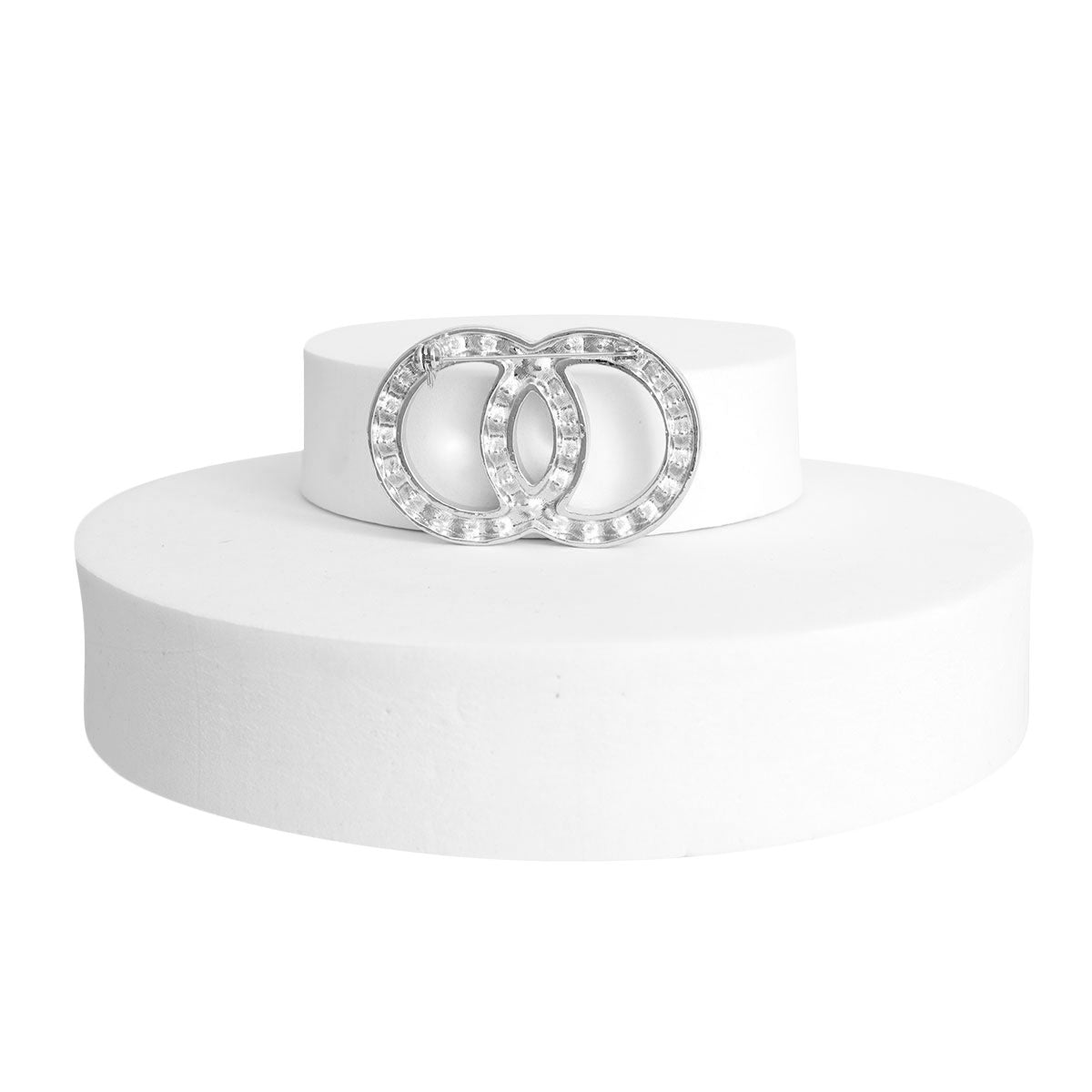 Silver Designer Infinity Brooch