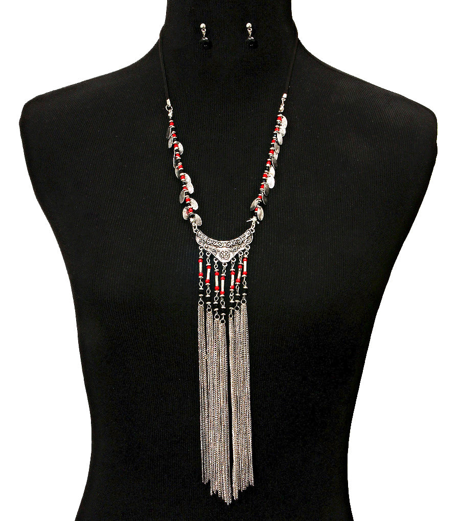 Tassel Necklace Set