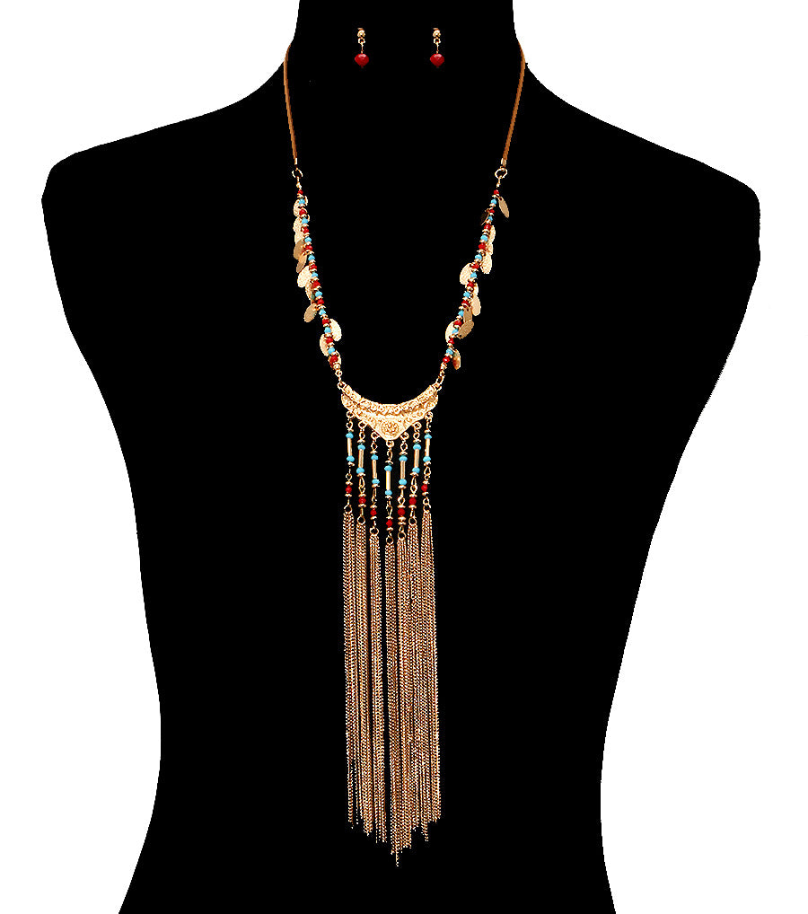 Tassel Necklace Set