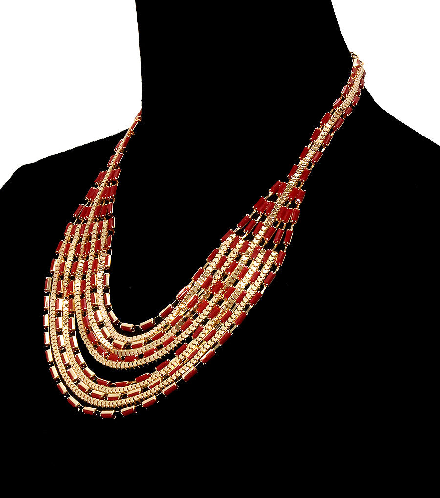 Beads Metal Necklace Set