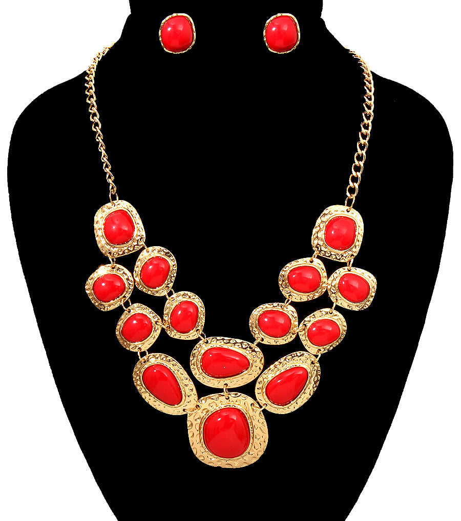 Beads Statement Necklace Set