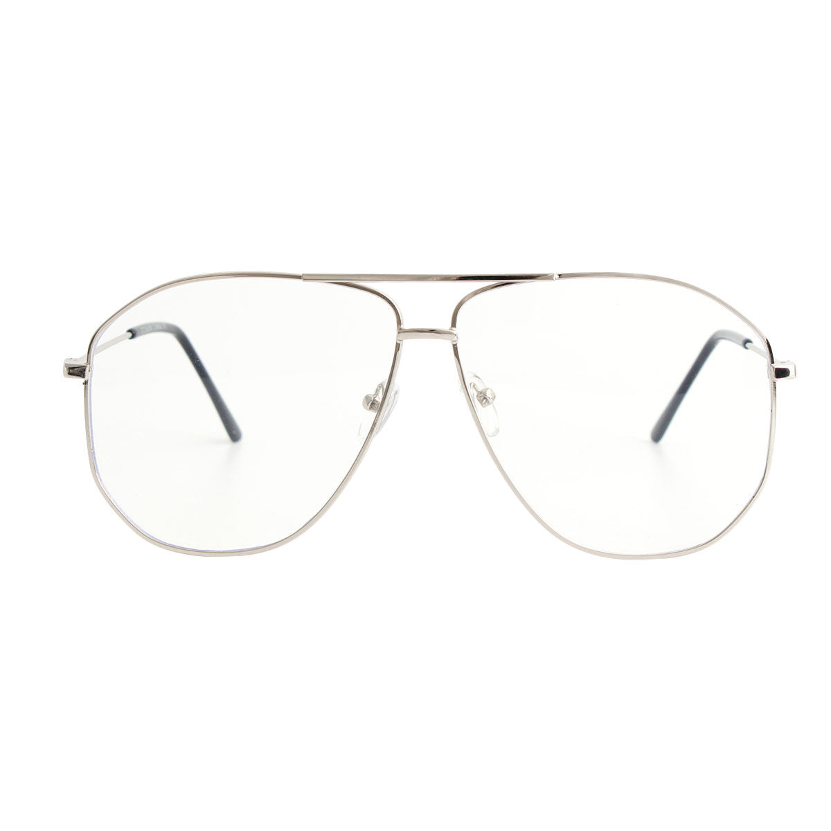 Silver Aviator Blue Light Glasses
