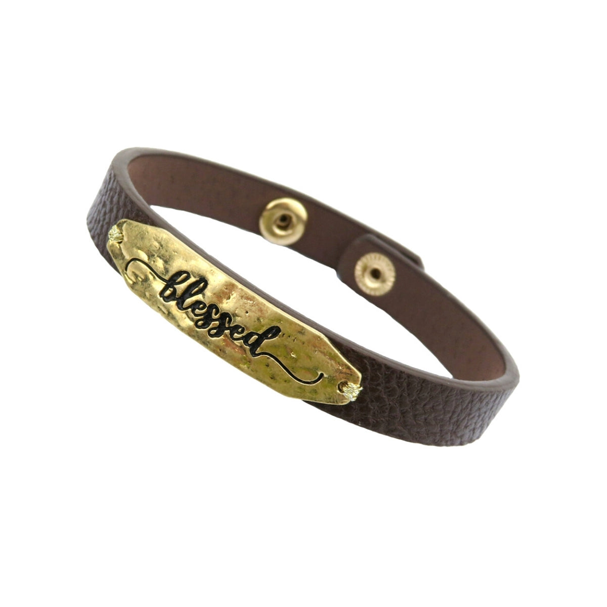 Brown Blessed Leather Bracelet