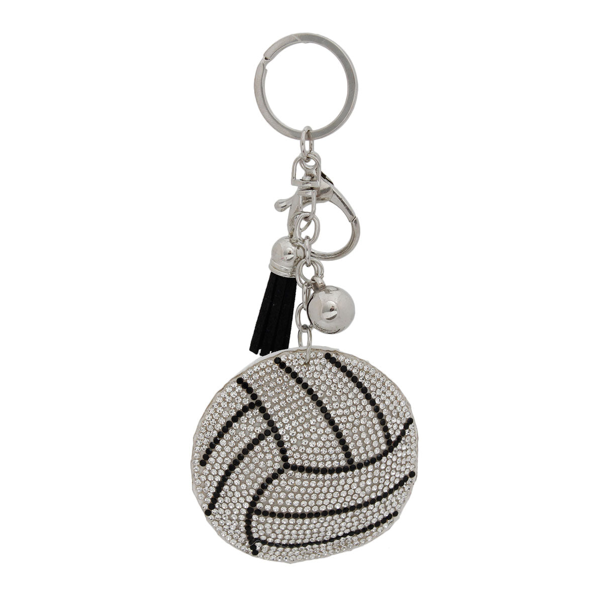 White Volleyball Keychain Bag Charm