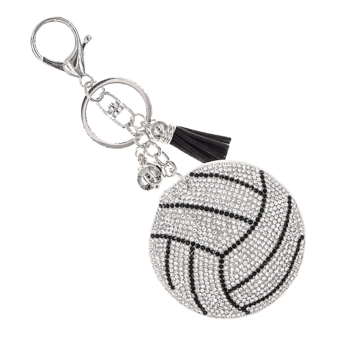 White Volleyball Keychain Bag Charm