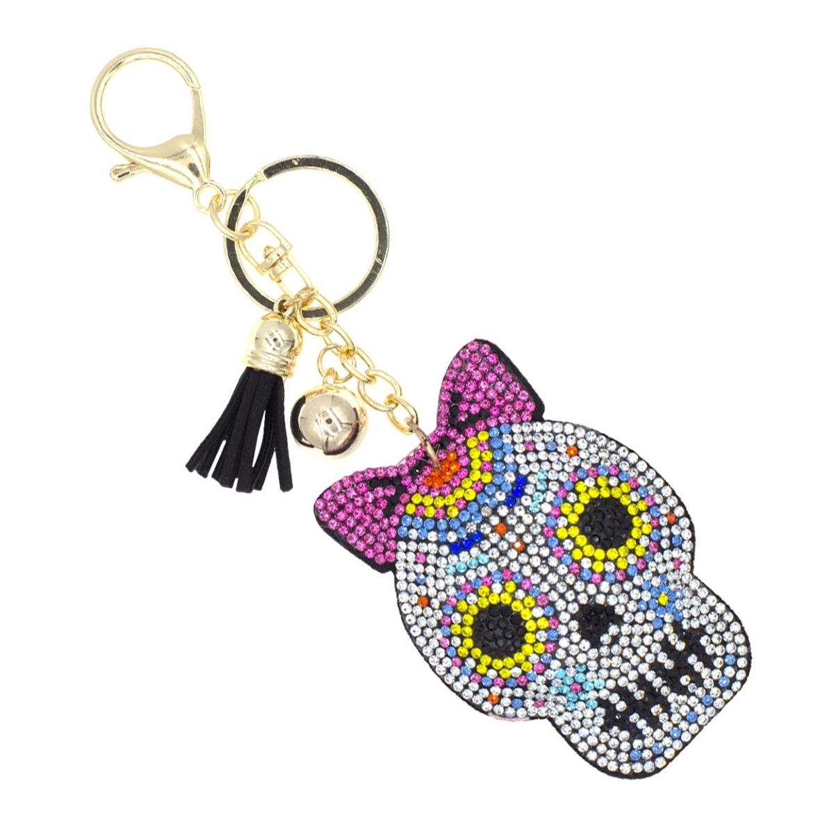 Sugar Skull Keychain Bag Charm