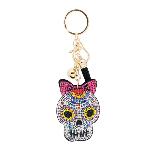 Sugar Skull Keychain Bag Charm