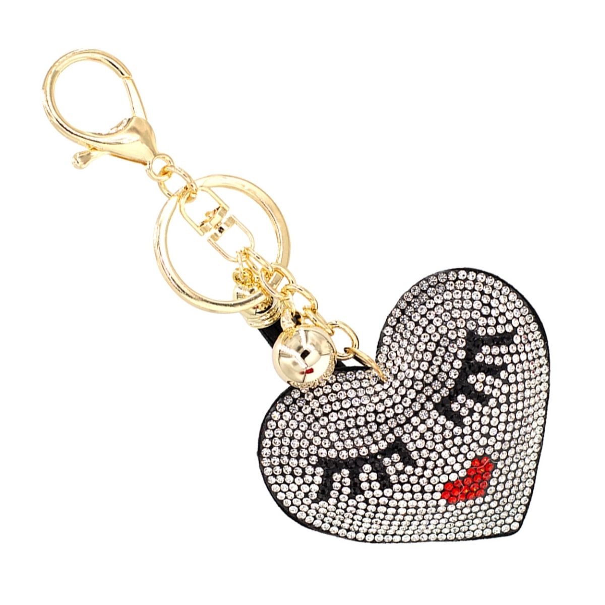 Sassy Heart Keychain Bag Charm