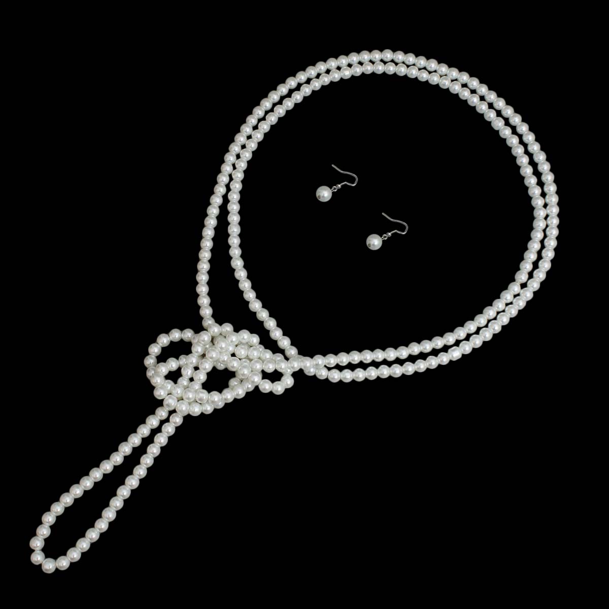 84" 8mm White Pearl Necklace