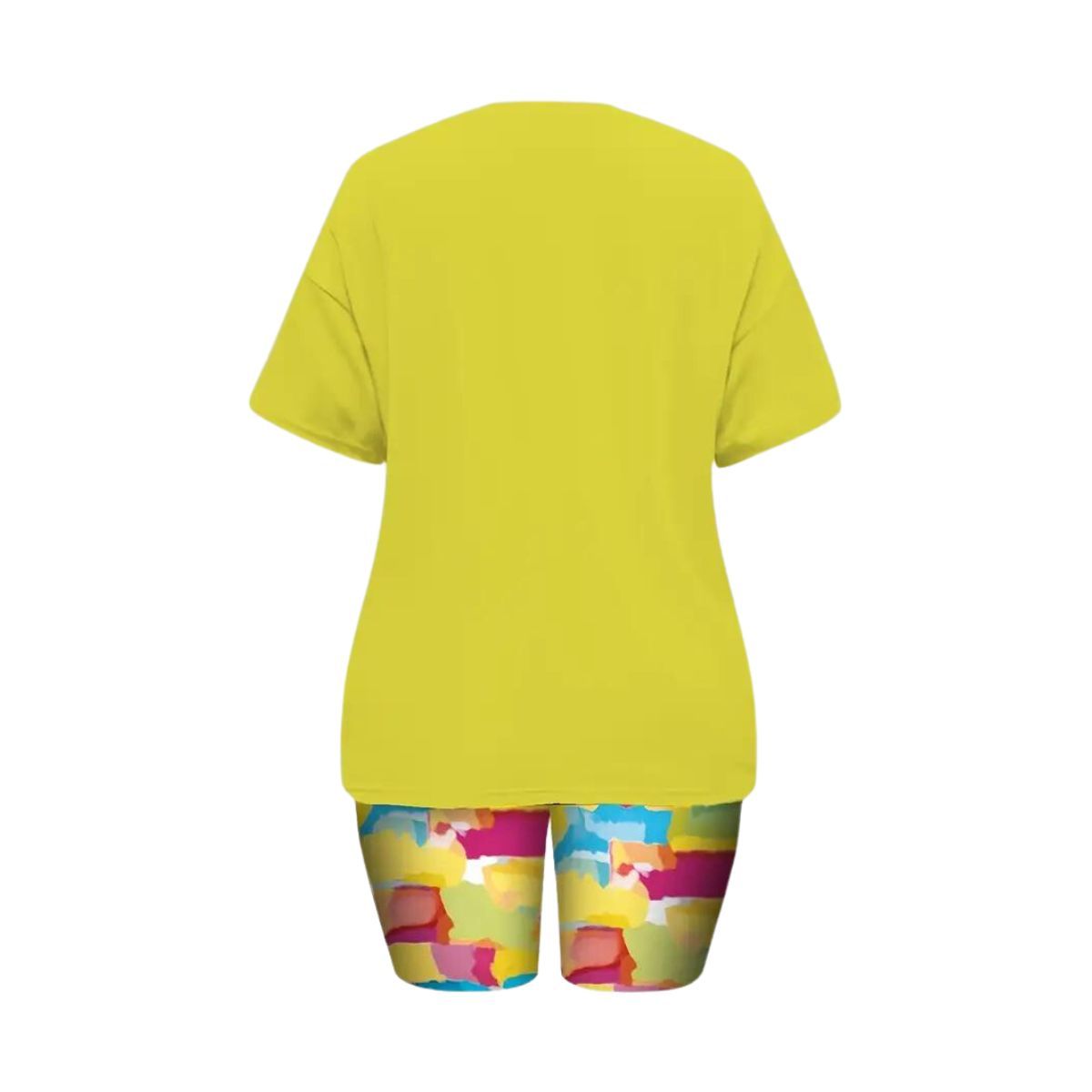 Yellow 4XL Faith Shorts Set