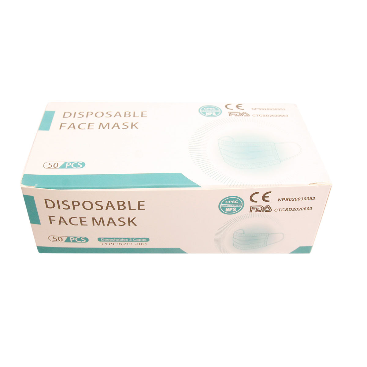 50 Pcs Triple Filtration Face Masks