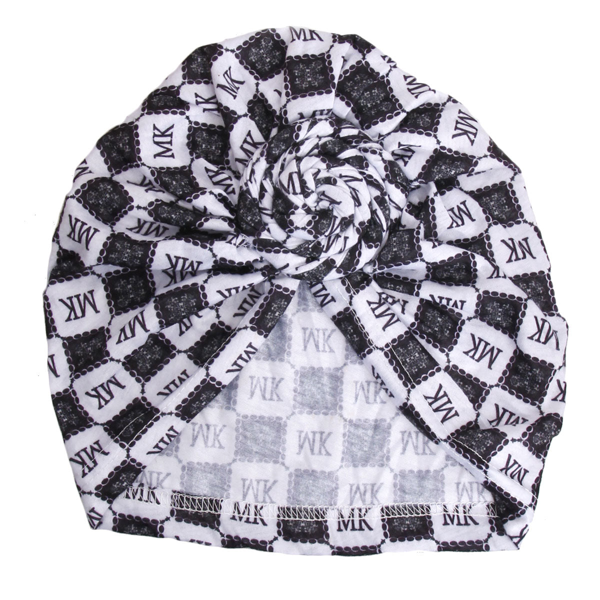 White MK Twist Knot Turban