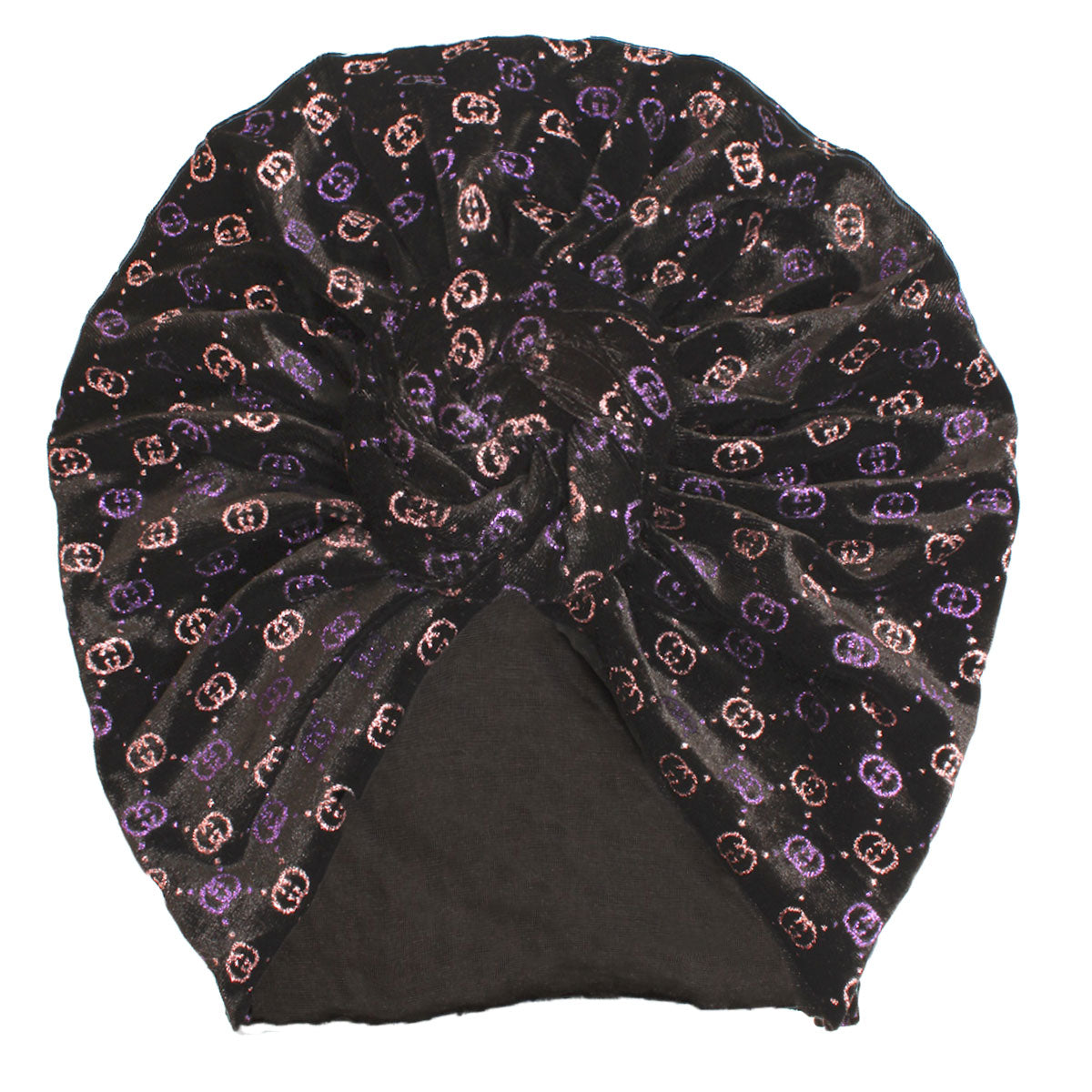 Black Velvet Designer Twist Turban
