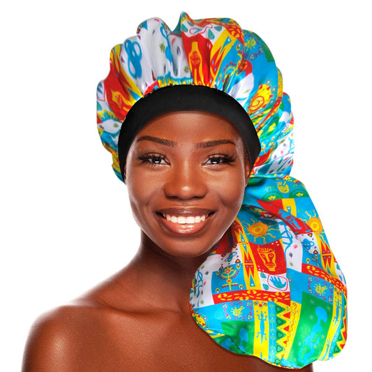 Blue Tribal Dreadlocks Braid Bonnet